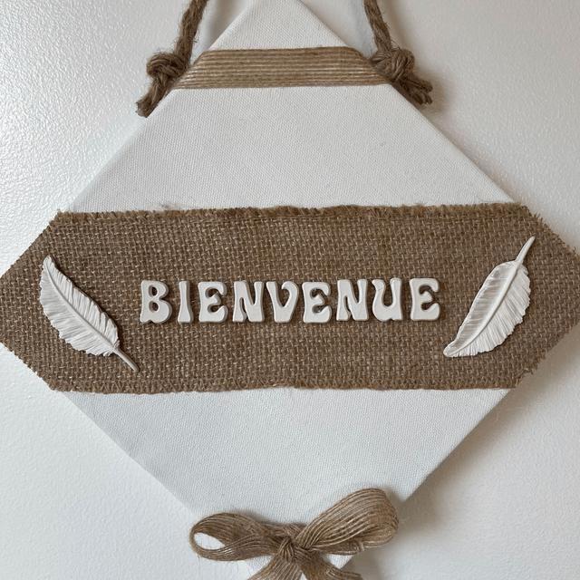 Plaque de porte Bienvenue 
