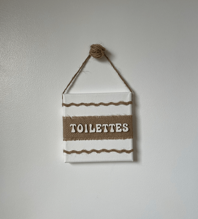 Plaque de porte toilettes