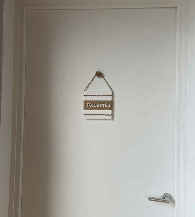 Plaque de porte toilettes