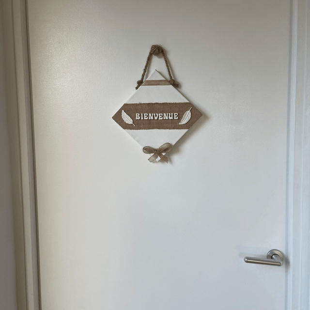Plaque de porte Bienvenue 